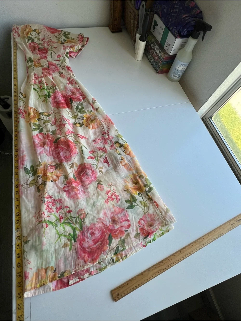 Anthropologie Exquise Tobie Maxi Dress
Color Cream and Pink Size S - Picture 9 of 14